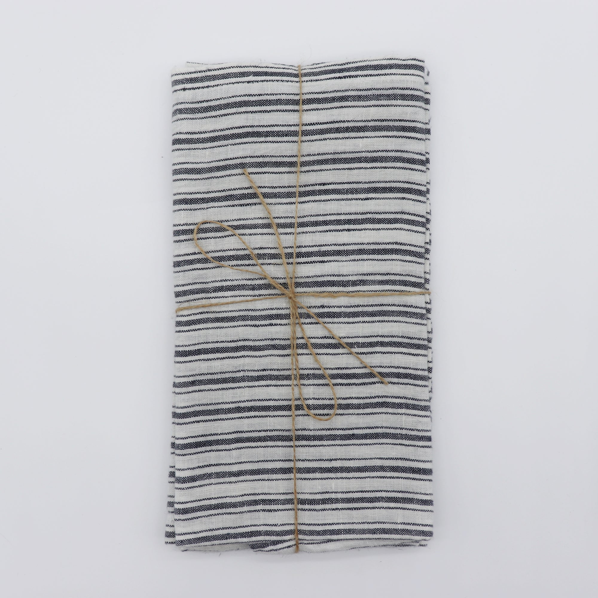Boat Stripe Linen Towels - Set of 2