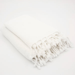 White Stonewashed Towels