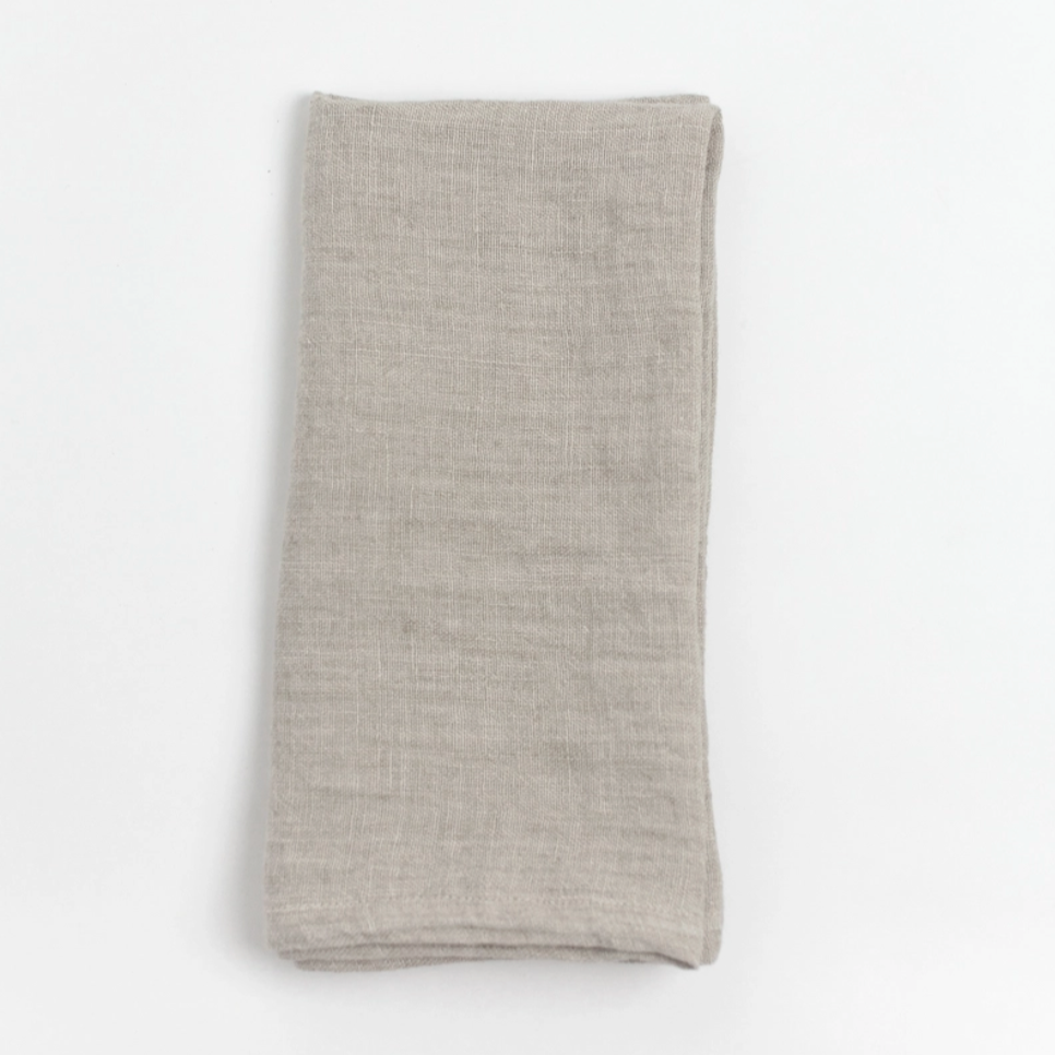 Stonewashed Linen Napkin - Flax