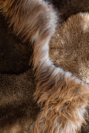 Melange Sheepskin Rug - Brown