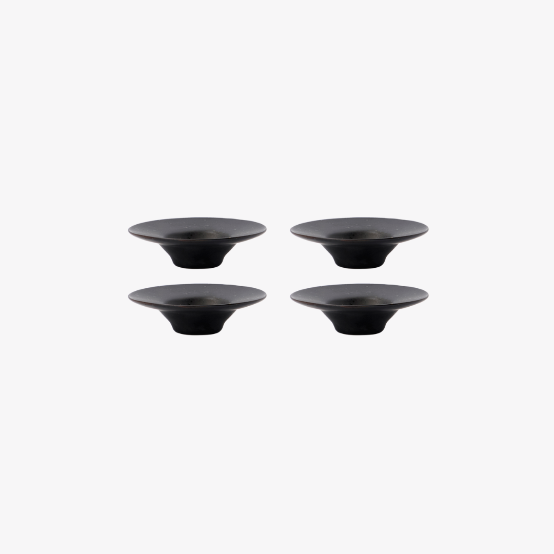 Pion Black Egg Cups - Set of 4