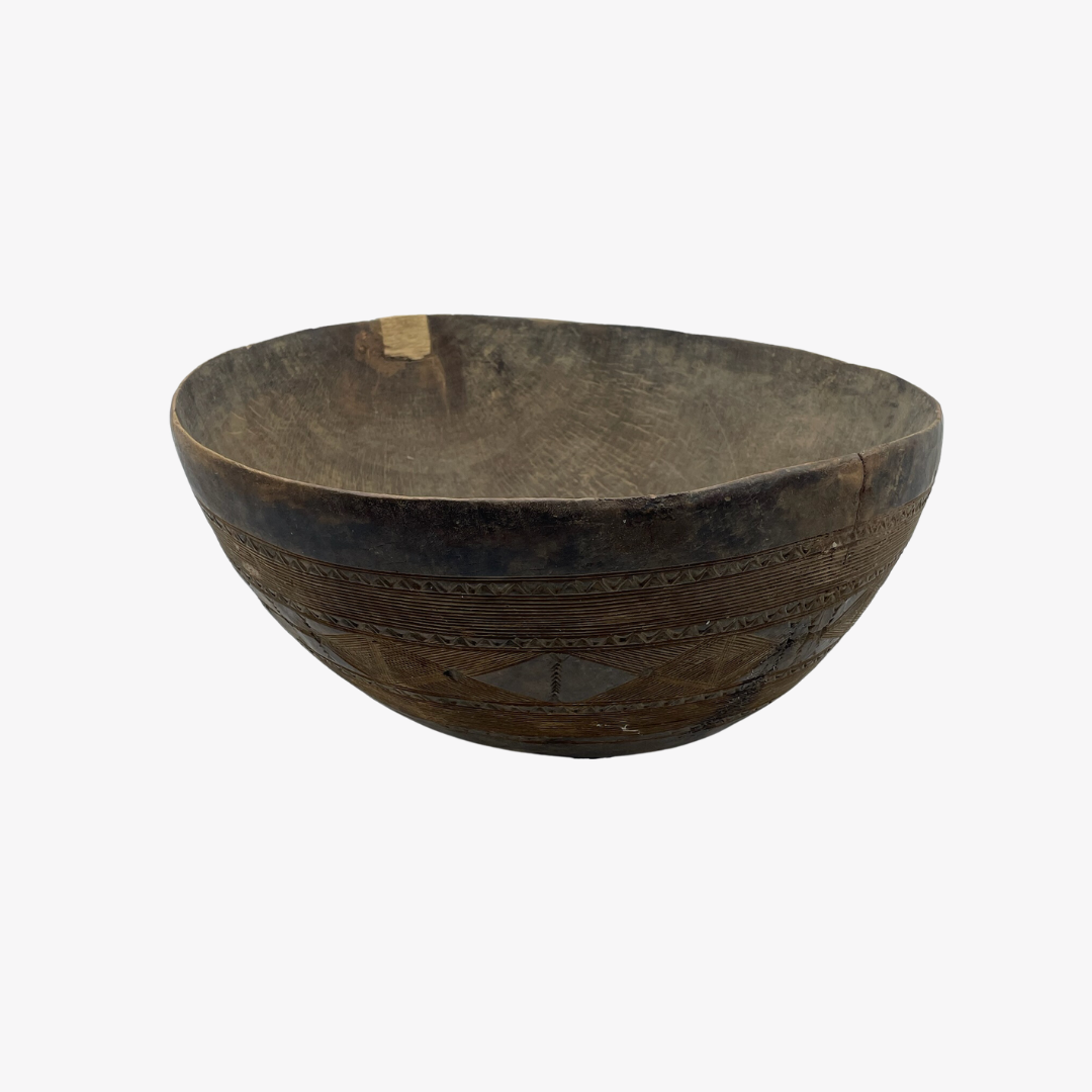 Carved African Wooden Bowl