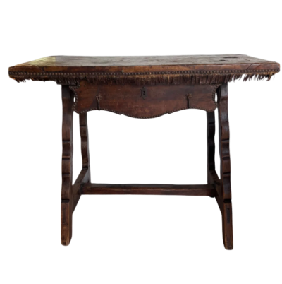 Leather-Wrapped Spanish Table