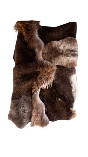 Melange Sheepskin Rug - Brown
