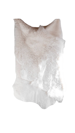 Melange Sheepskin Rug | White
