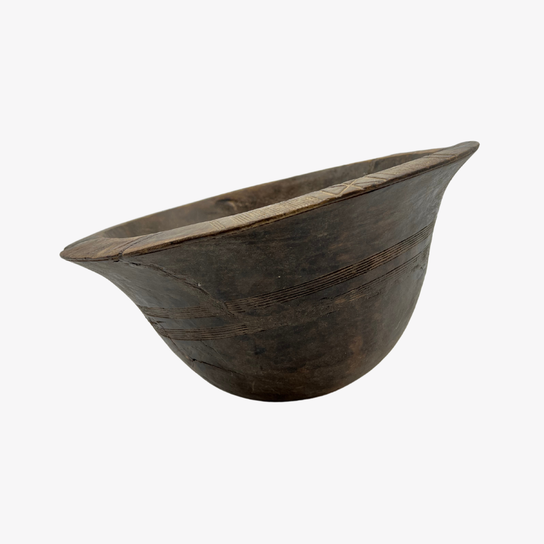 Carved African Wooden Bowl