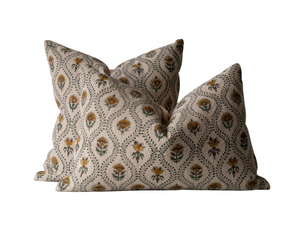 Botanical Vine Block Print Pillow - 20" x 20"