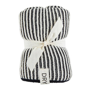 Striped Dish Towel - Black & Ivory