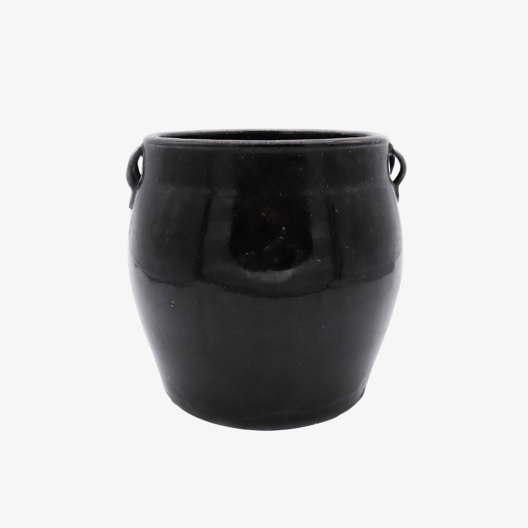 Small Black Glazed Pot