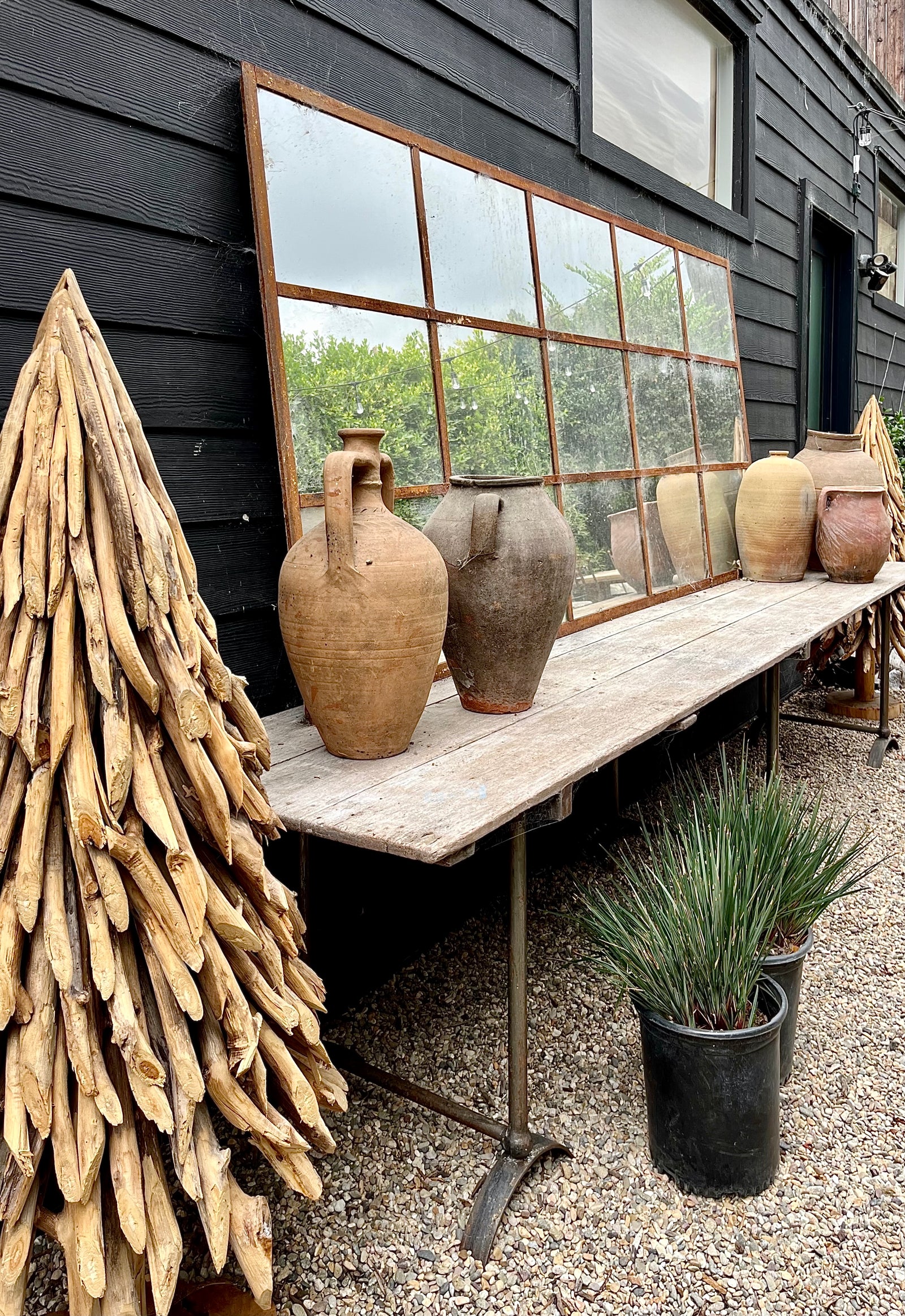 Console on Metal Stands