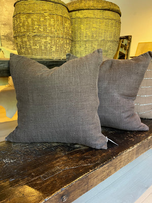 Linen Brown Pillow