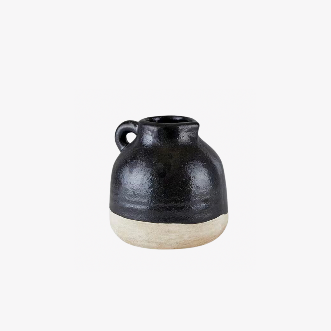 Black Artisan Dipped Pitcher