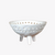 Footed White Ceramic Berry Bowl