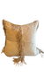 Taupe Suede Fringe Pillow - Euro - 26" x 26"