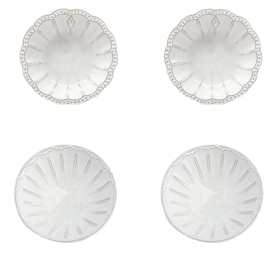 Bella Bianca Assorted Dipping Bowls - Set of 4