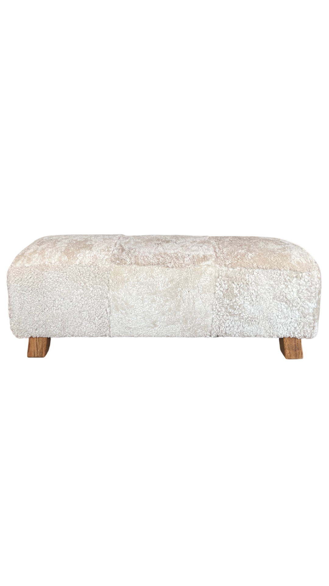 53" Sheepskin Bench
