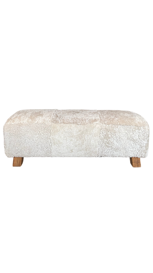53" Sheepskin Bench