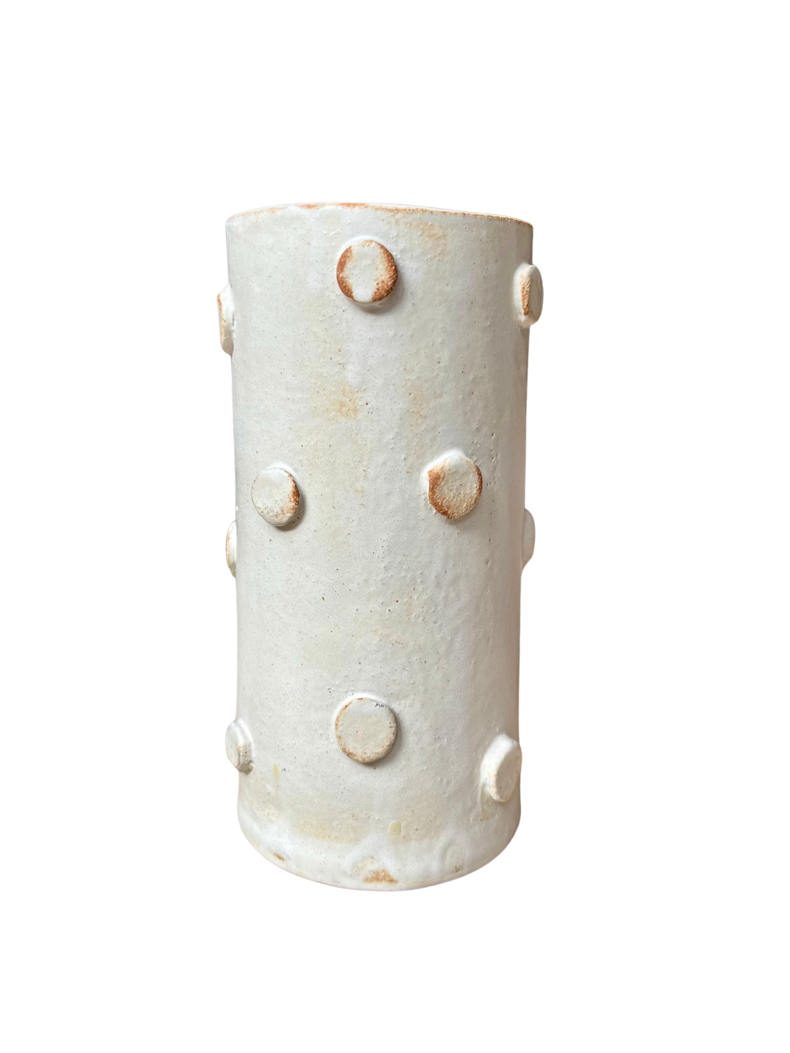 Polka Dot Design Cylinder Vase
