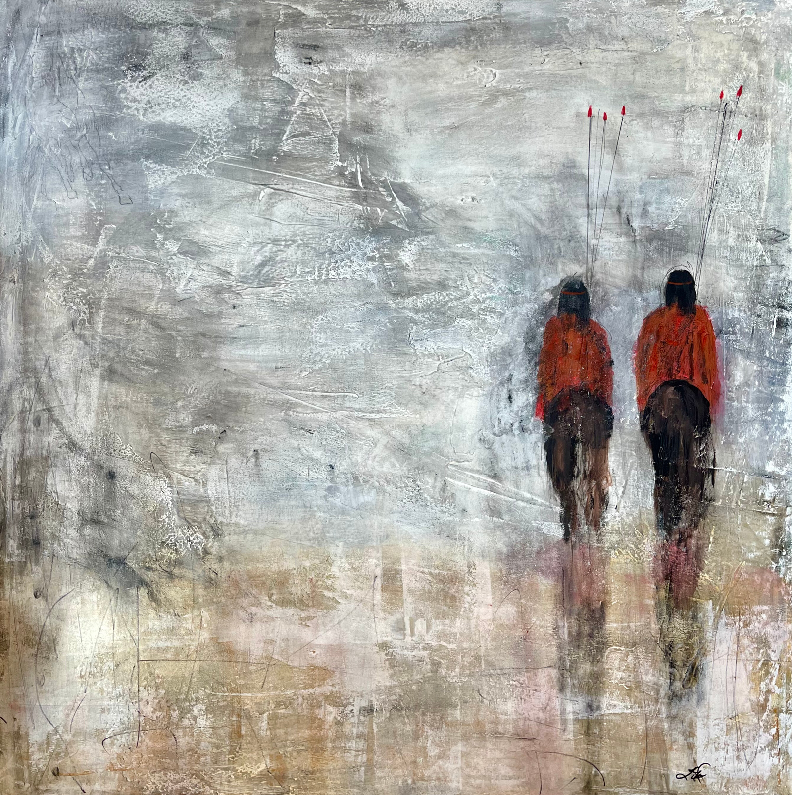 Linda O'Neal Native American Scene Painting