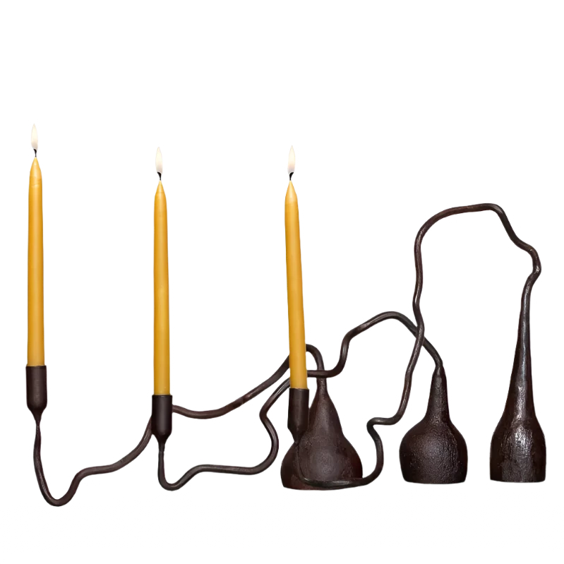Elongated Spiral Candlesticks - Set of 3