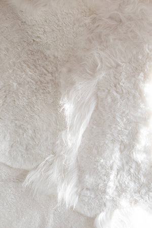 Melange Sheepskin Rug | White