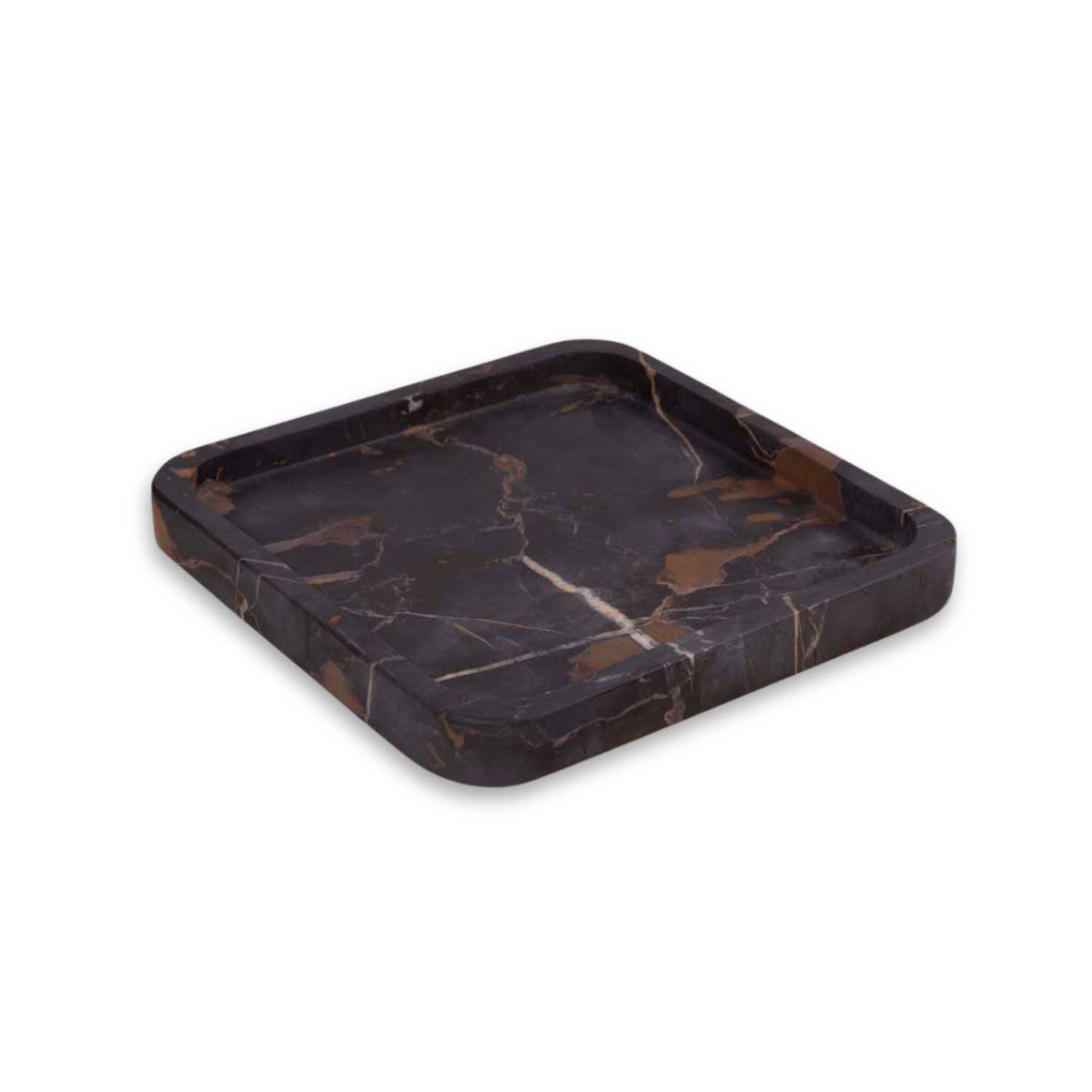 Brown Marble Tray and Catch-All