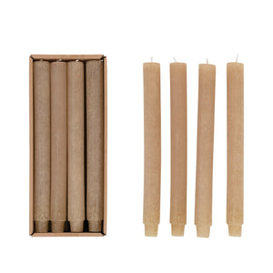 Unscented Pleated Taper Candles - Set of 12