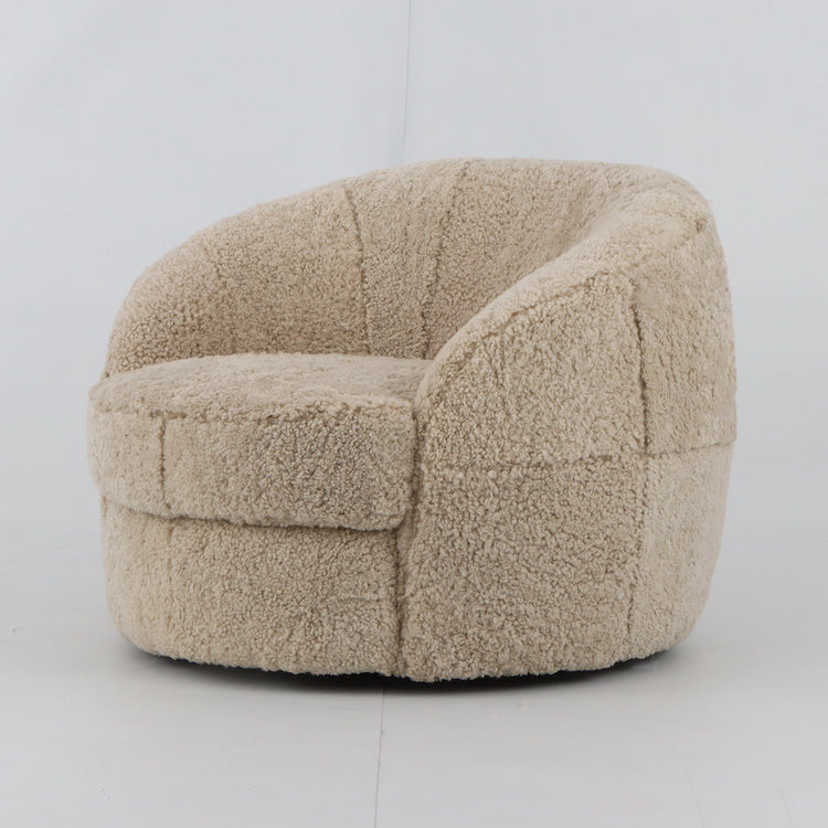 Sheepskin Swivel Chair - Natural Cream