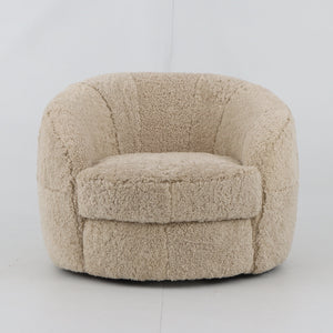 Sheepskin Swivel Chair - Natural Cream