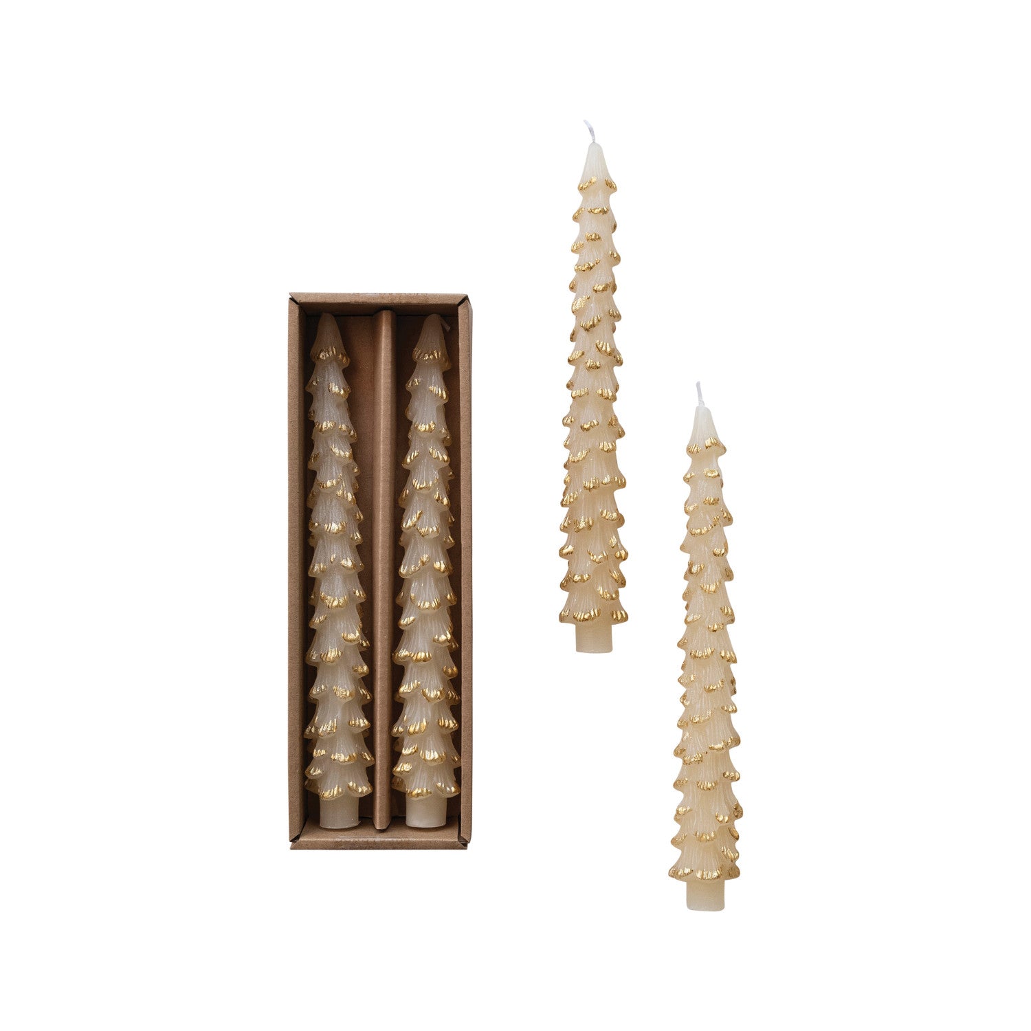 Tree Taper Candles - Set of 2