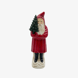 Cast Iron Santa With Tree - Large
