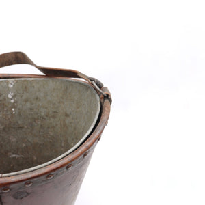 Antique English Leather Coal Bucket