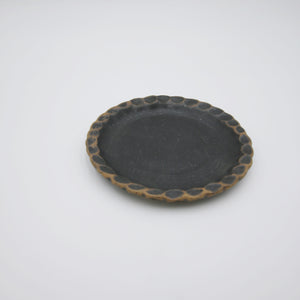Side Plate Scalloped - Black