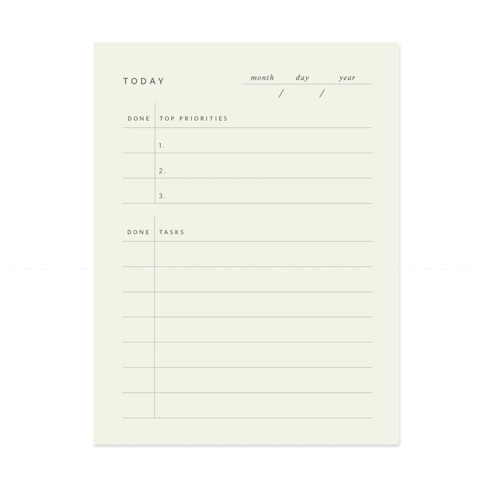 To do list notepad.