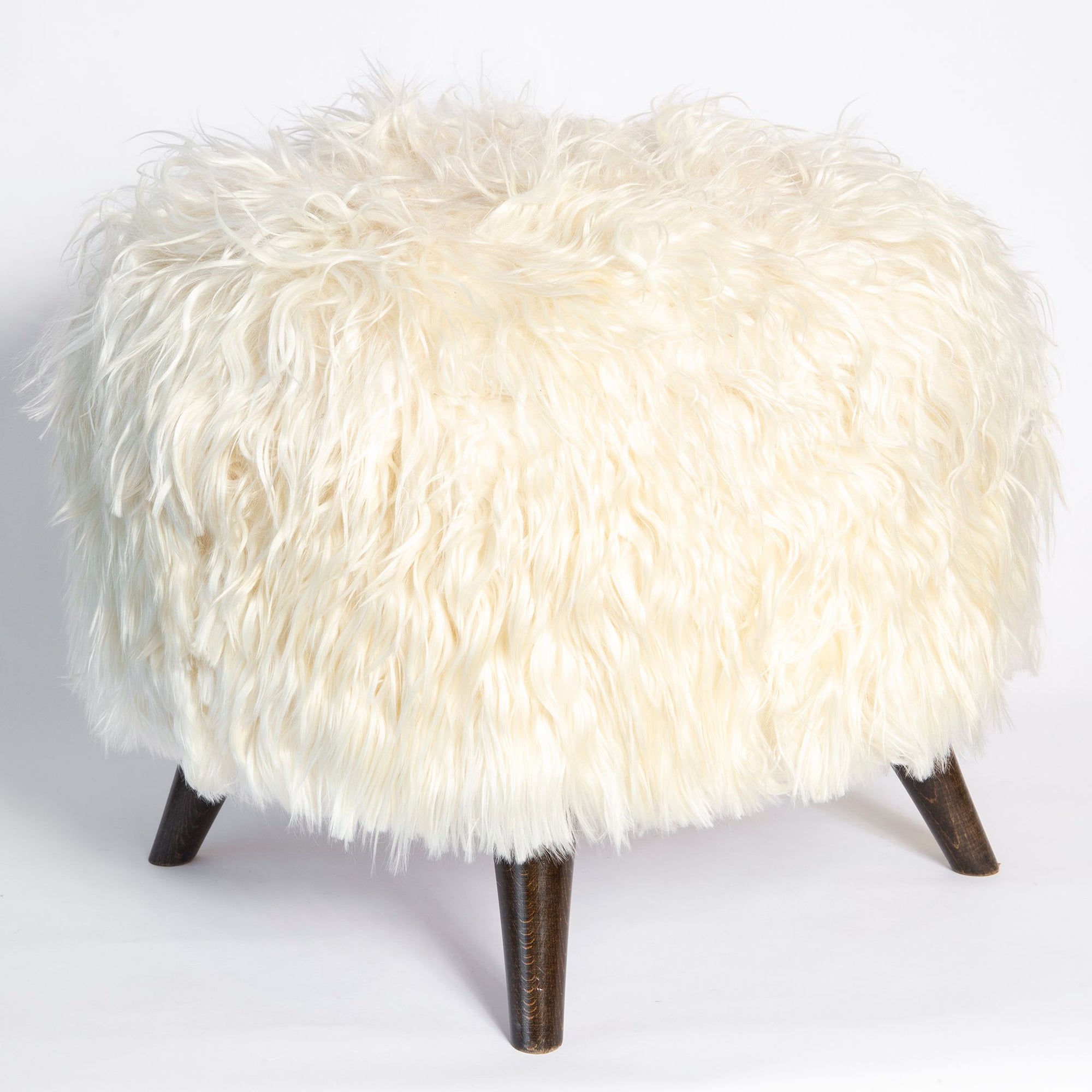 Angora Ottoman - Natural