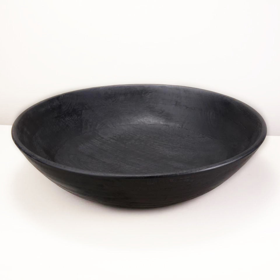 Black Mango Wood Oversized Bowl